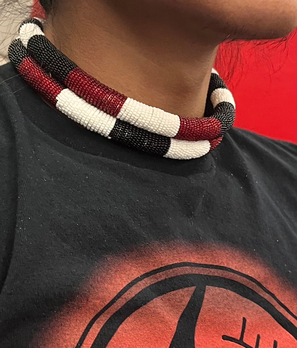 Beaded Rope Choker Necklace