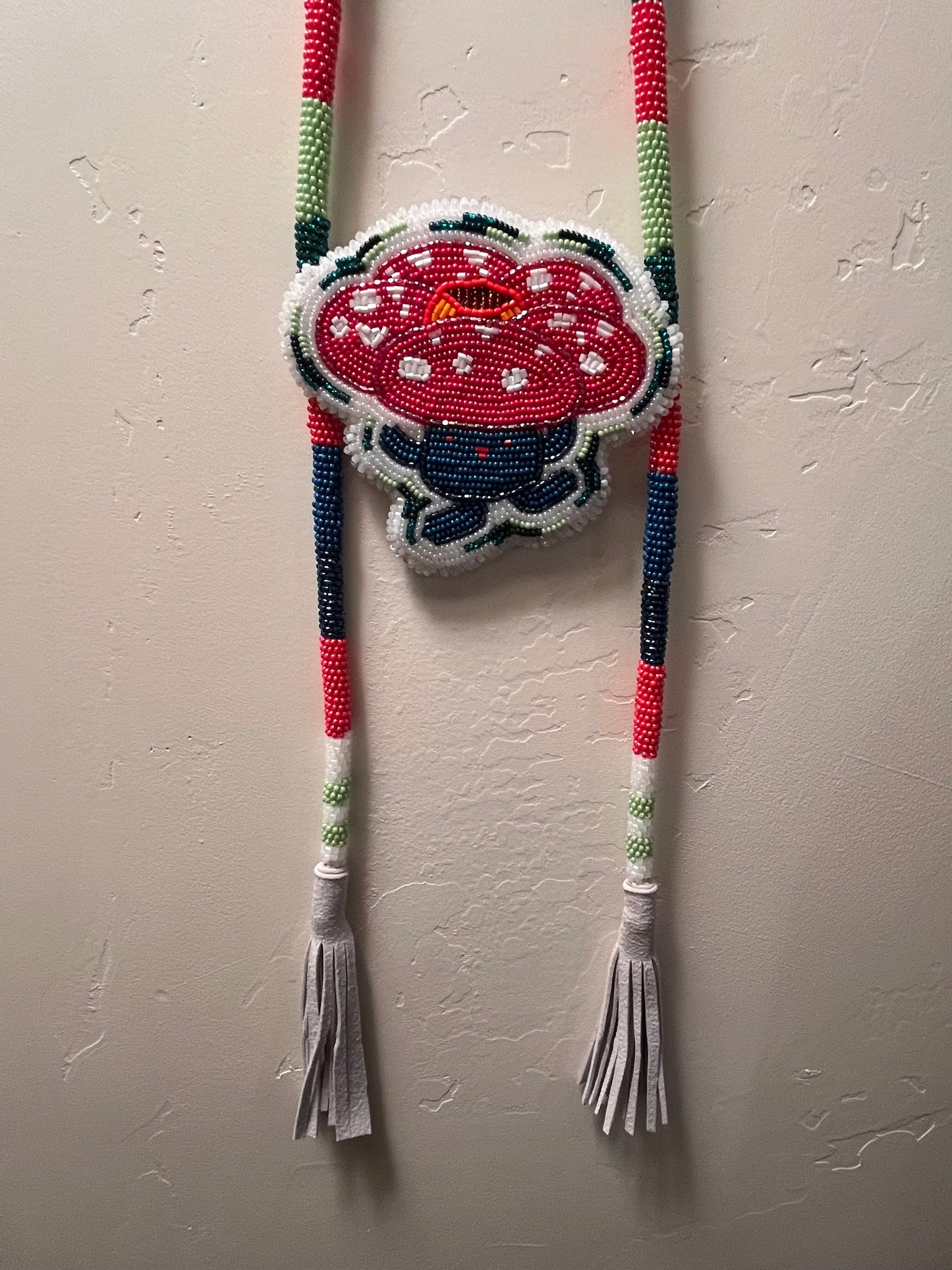 Vileplume Pokemon Beaded Necklace