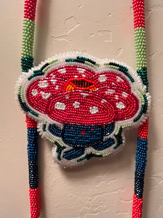 Vileplume Pokemon Beaded Necklace