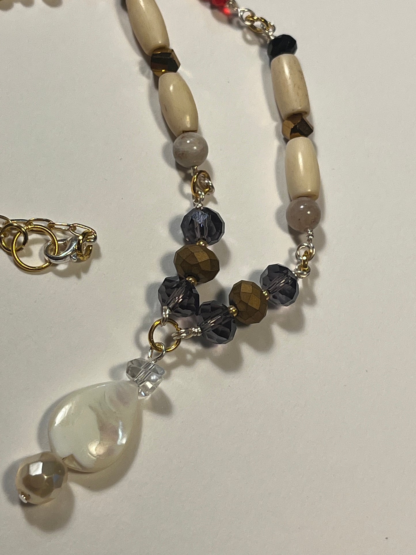 Shell Drop Center Tribal Necklace