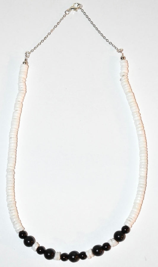 Onyx, hishi shells , Crystal Necklace