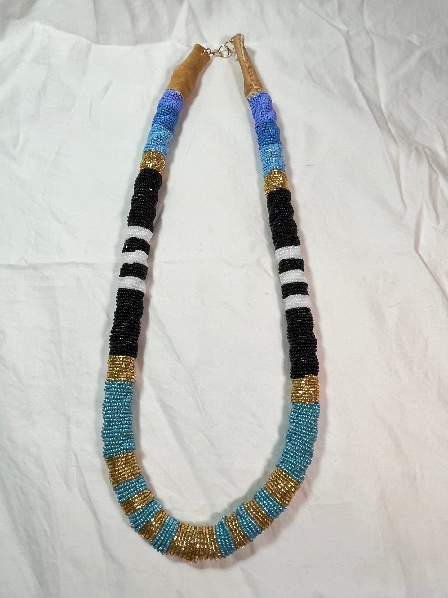 Beaded Rope Necklace Wrapped XL Rope