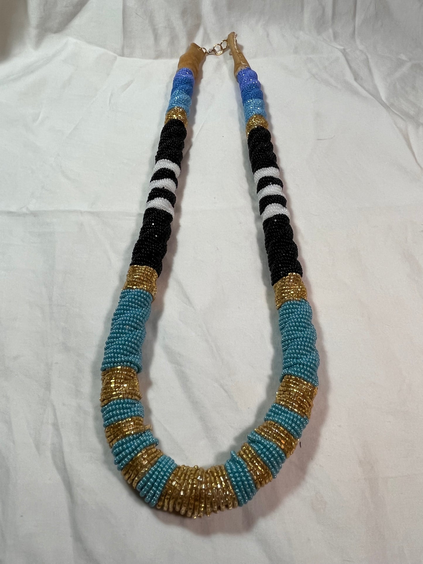 Beaded Rope Necklace Wrapped XL Rope
