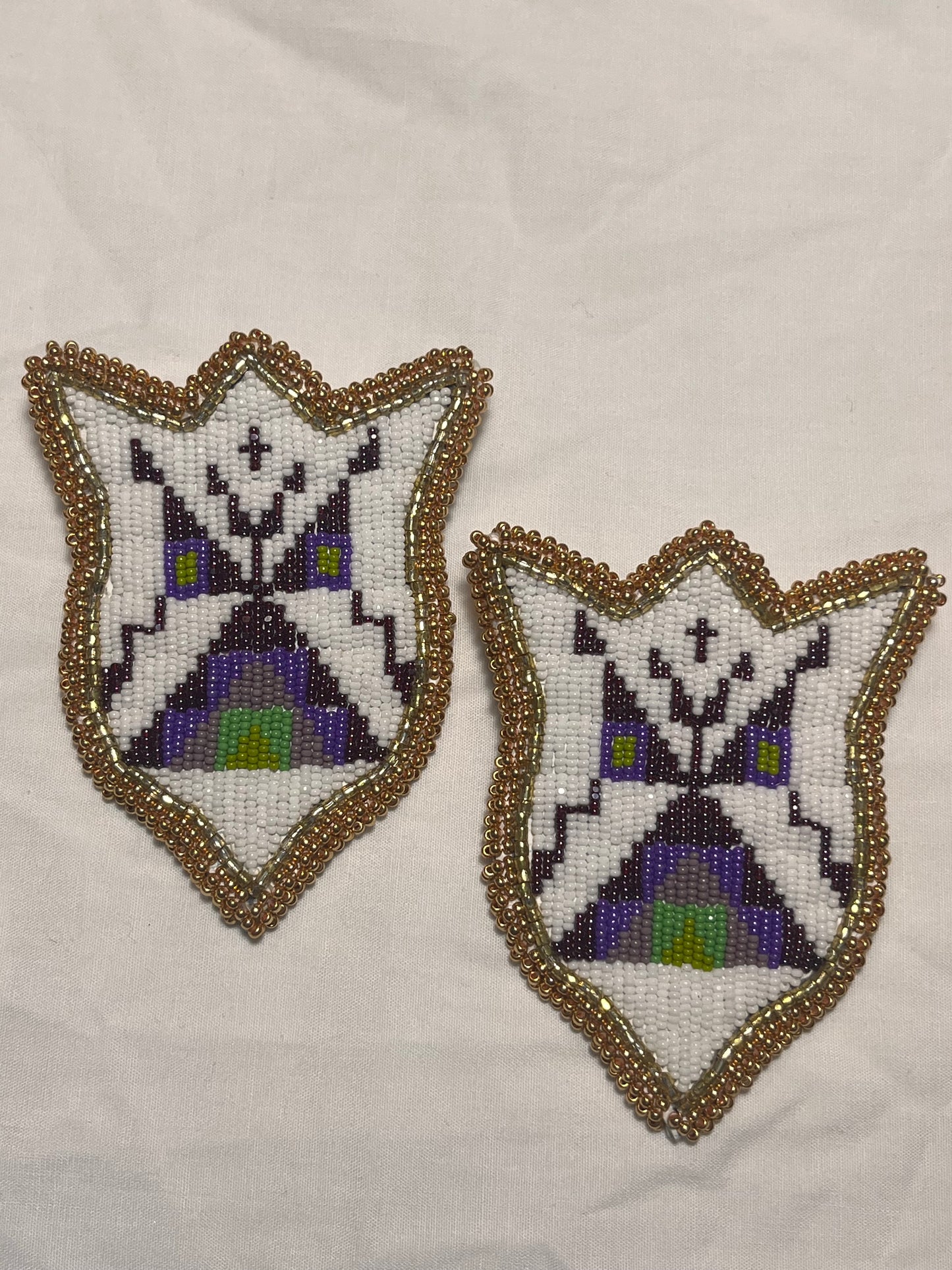 Teepee Village Collection 2024, Lakota Beadwork, Purples 01