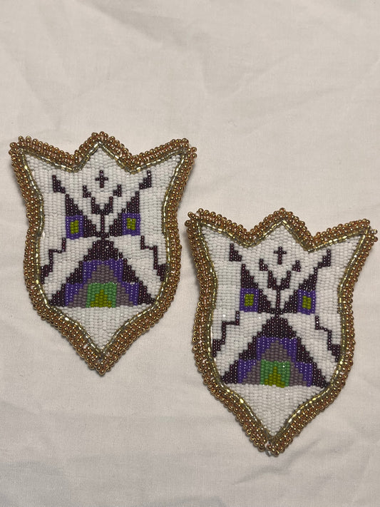 Teepee Village Collection 2024, Lakota Beadwork, Purples 01